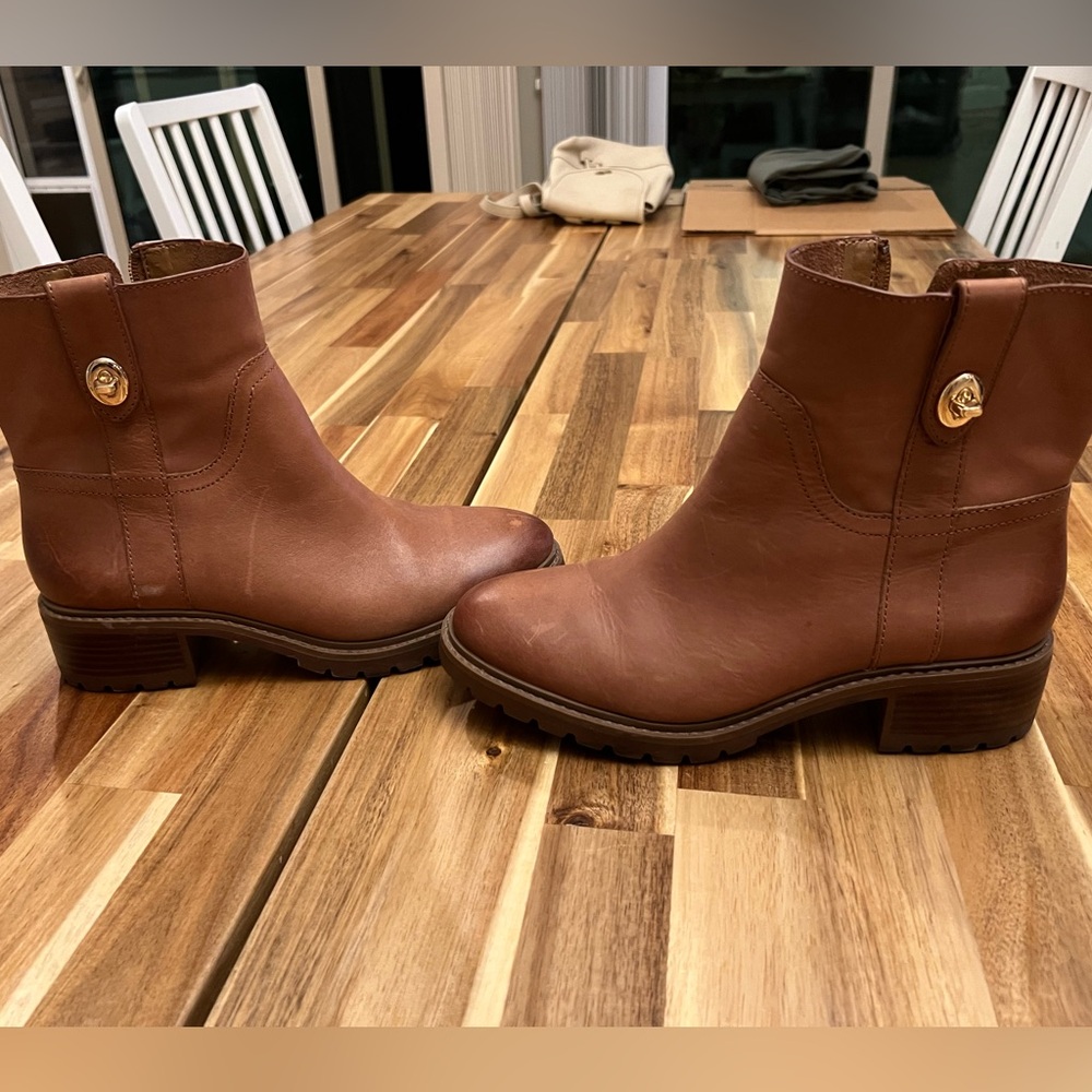 Coach Women's Georgetta Saddle Burnished Boot 7.5 M - Picture 4 of 9